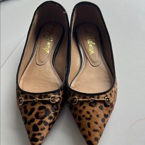 Sam Edelman Leopard Print Pointed Toe Flats - Brown